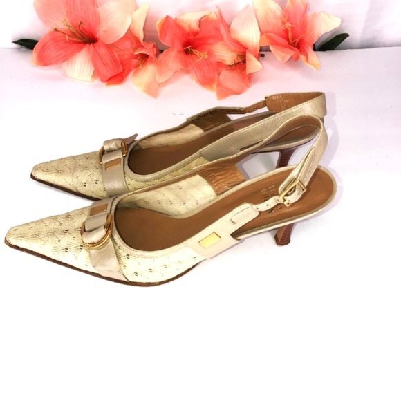 Stuart Weitzman Sling-Back Pumps Size 7.5 N - Picture 1 of 5